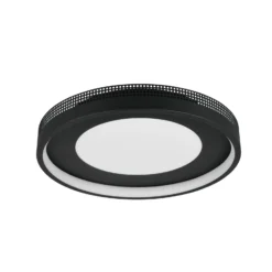 LED-Deckenlampe Solea, schwarz matt, Ø 40 cm, Kunststoff