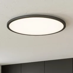 LED-Deckenlampe Tuco CCT, dimmbar, schwarz Ø 50 cm