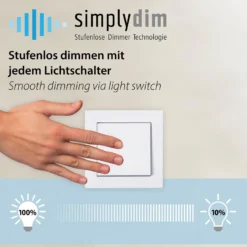 LED-Deckenlampe TWIST, schwarz, Länge 90 cm Metall switchdim