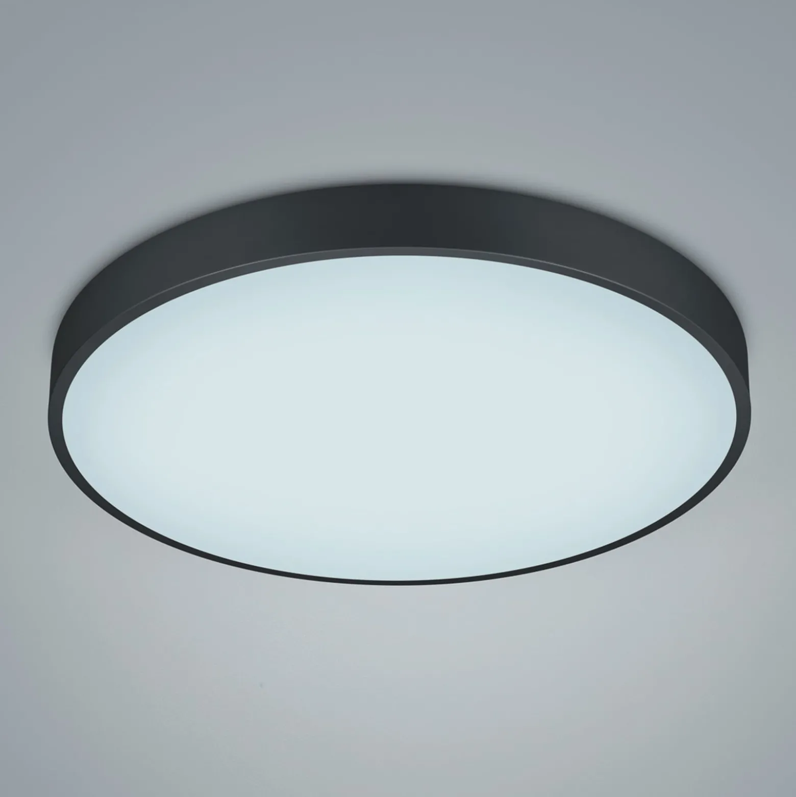 LED-Deckenlampe Waco, CCT, Ø 49,5 cm, schwarz matt