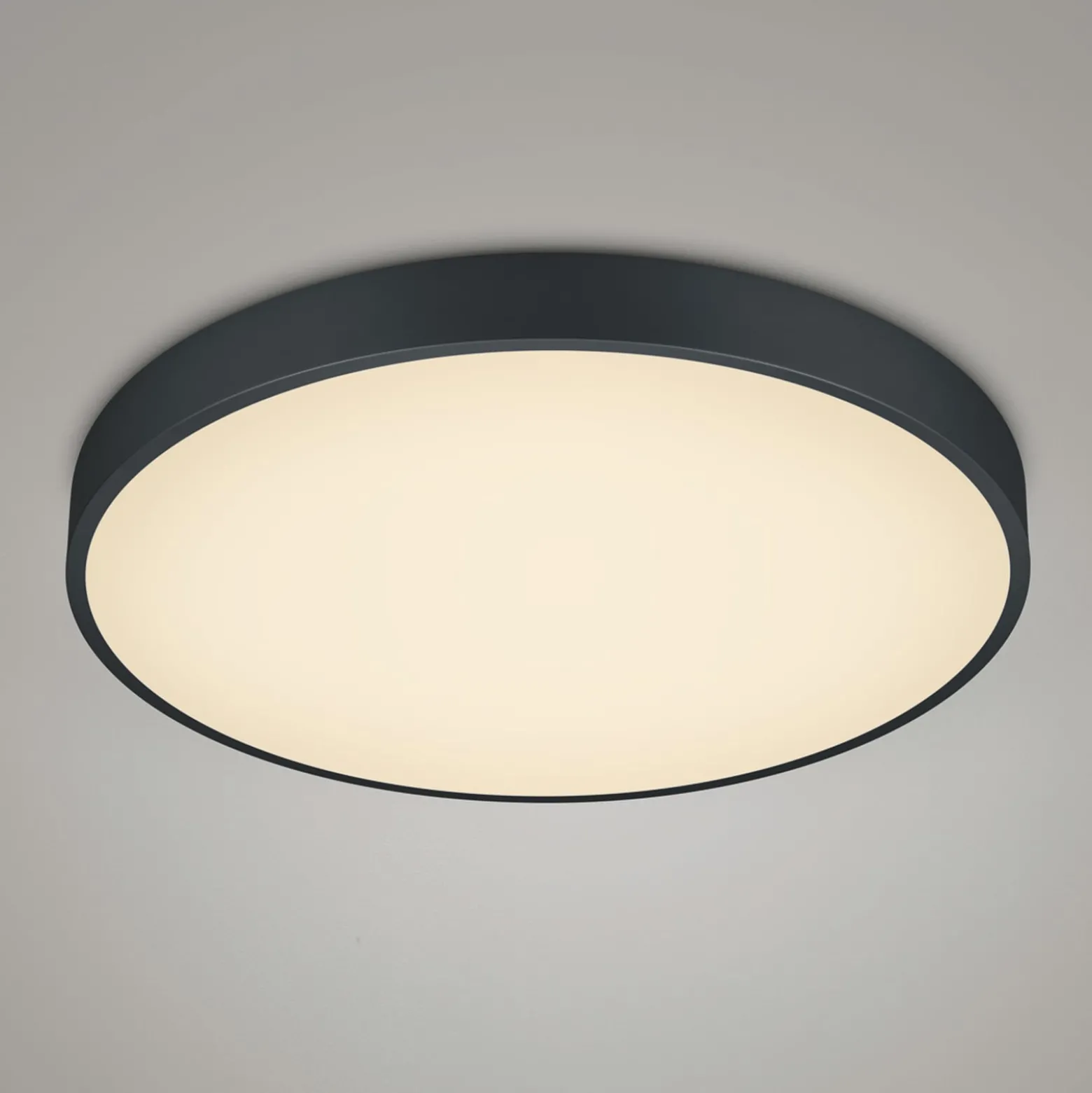 LED-Deckenlampe Waco, CCT, Ø 49,5 cm, schwarz matt