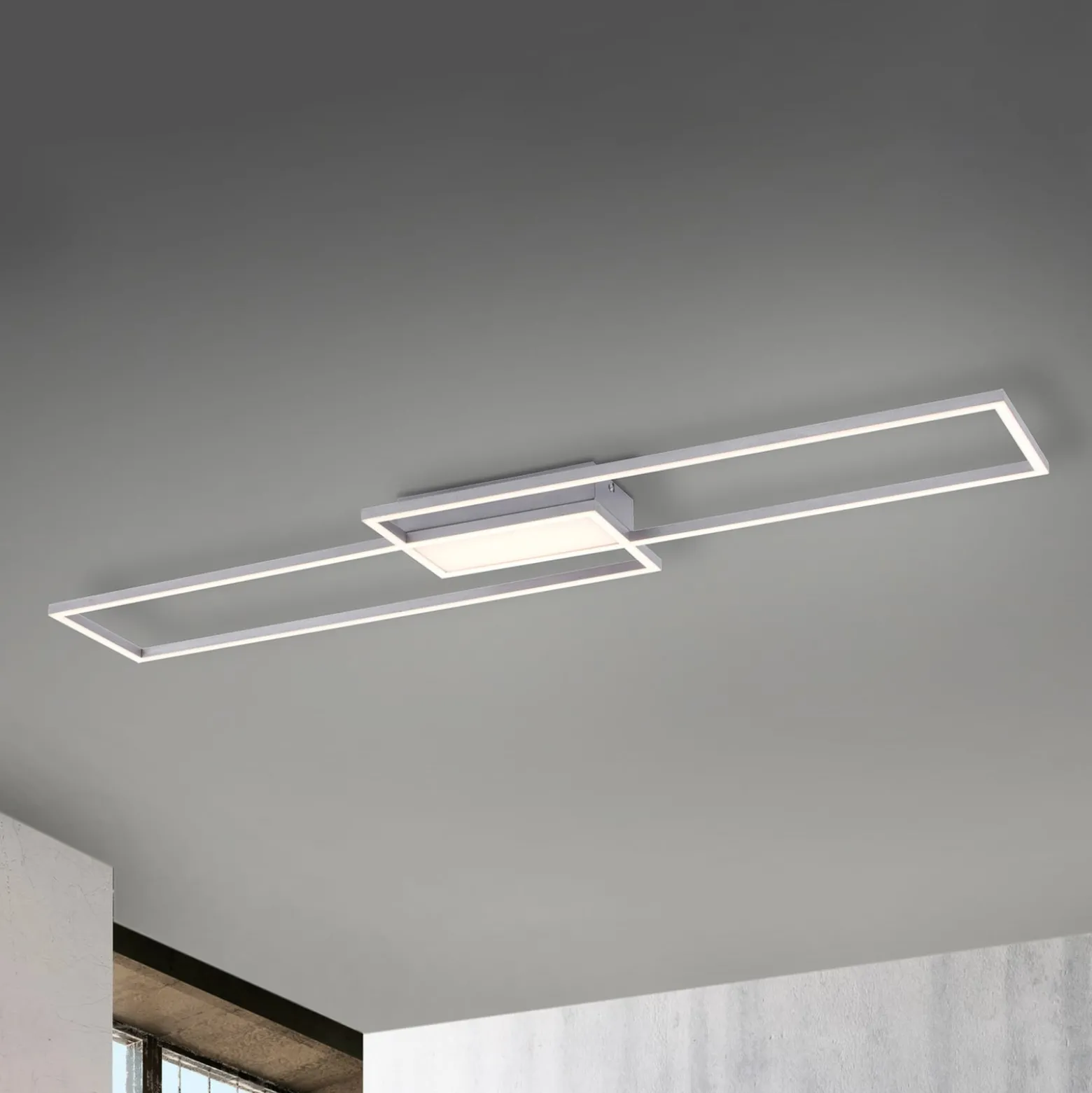 LED-Deckenleuchte Asmin, CCT, stahl, 109,5x25,7cm