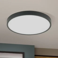 LED-Deckenleuchte Bully in Schwarz, 3.000 K, Ø28cm
