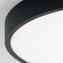 LED-Deckenleuchte Bully in Schwarz, 3.000 K, Ø28cm