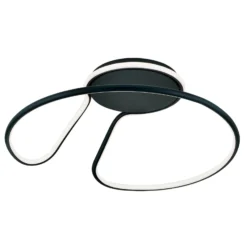 LED-Deckenleuchte Claire, schwarz, dimmbar