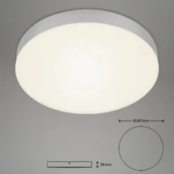 LED-Deckenleuchte Flame, Ø 28,7 cm, silber