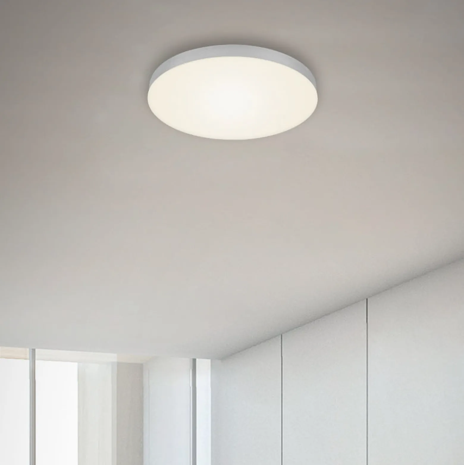 LED-Deckenleuchte Flame, Ø 28,7 cm, silber