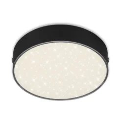 LED-Deckenleuchte Flame Star, Ø 15,7 cm, schwarz