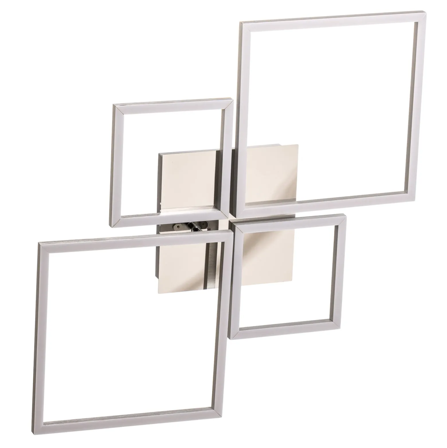 LED-Deckenleuchte Frame, CCT, 4-flammig, aluminium