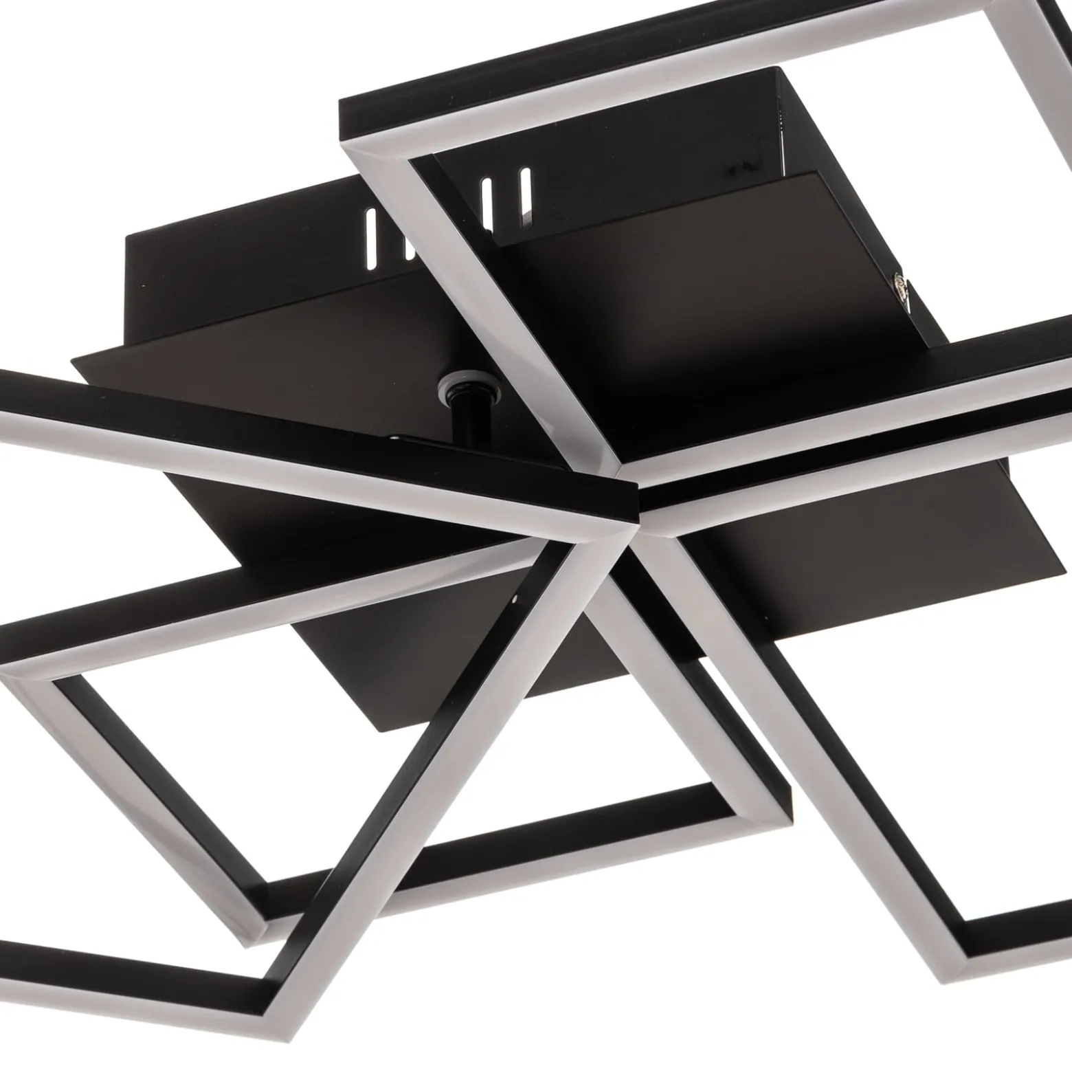 LED-Deckenleuchte Frame, CCT, 4-flammig, schwarz