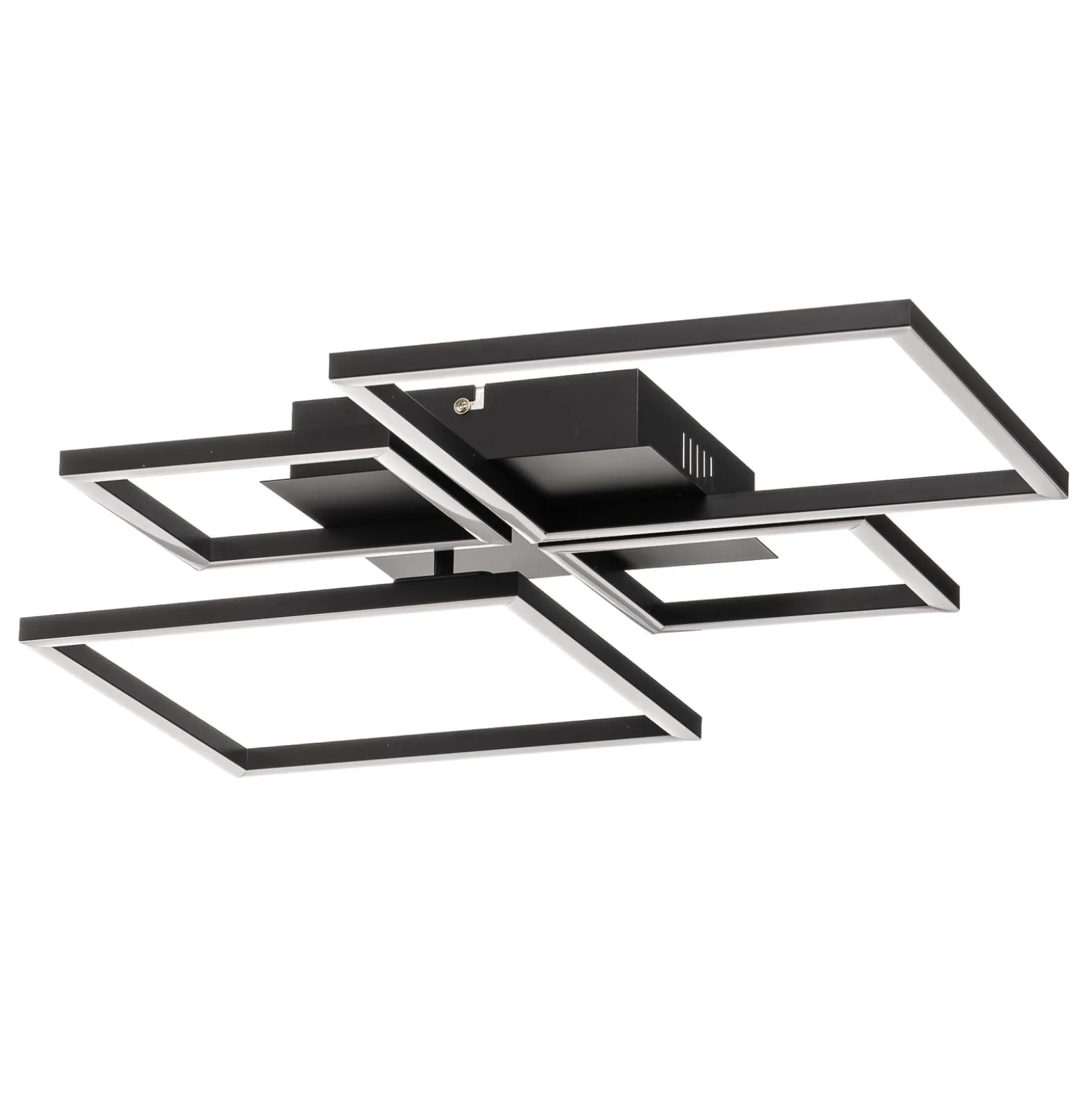 LED-Deckenleuchte Frame, CCT, 4-flammig, schwarz