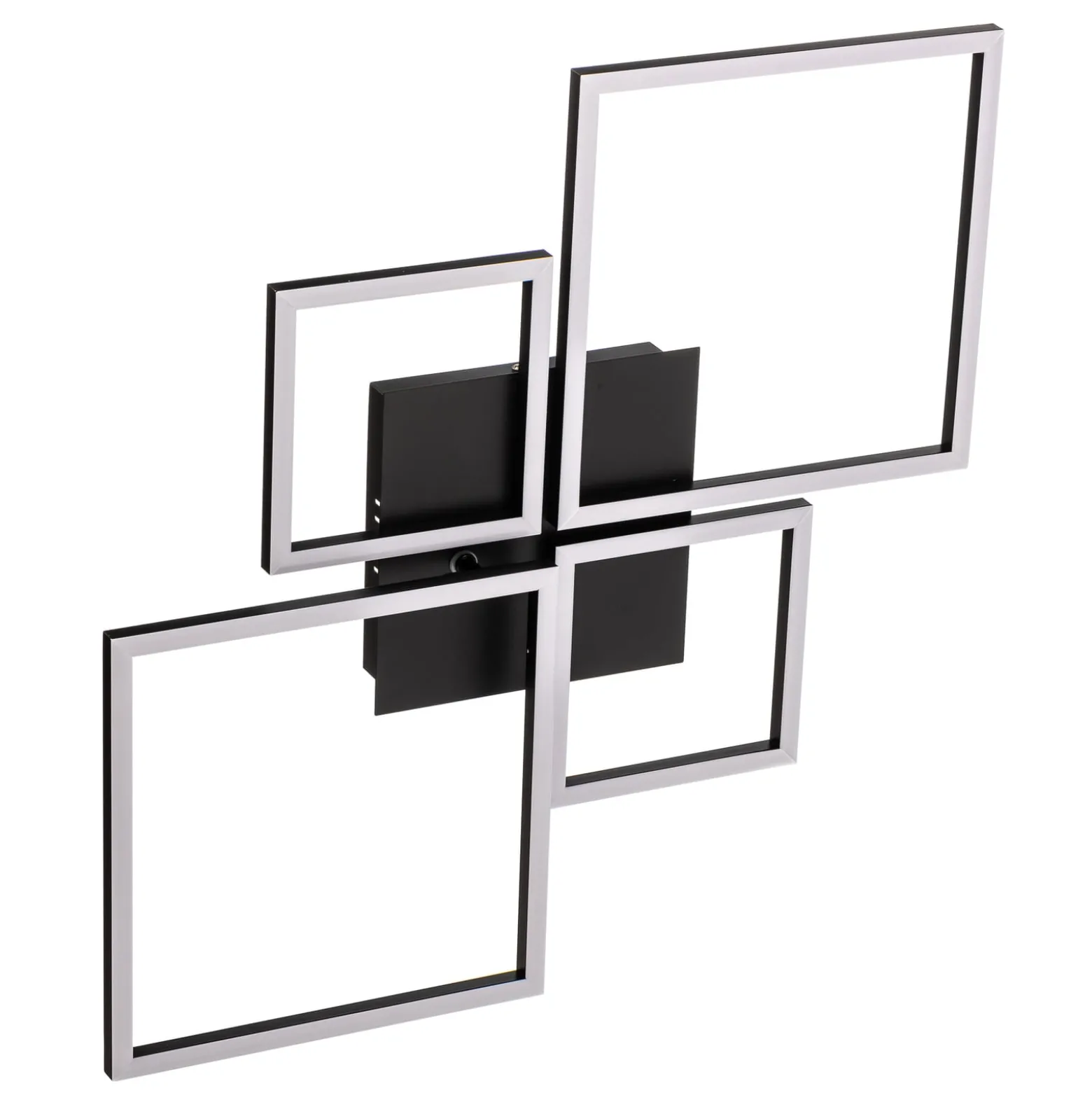 LED-Deckenleuchte Frame, CCT, 4-flammig, schwarz