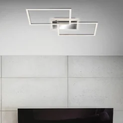 LED-Deckenleuchte Frame 2-flammig, CCT, aluminium