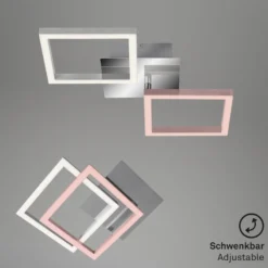 LED-Deckenleuchte Frame, 3.000 K, chrom