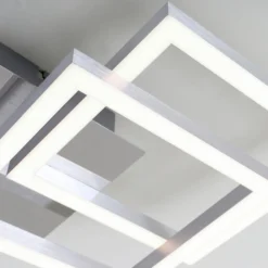 LED-Deckenleuchte Frame, 3.000 K, chrom