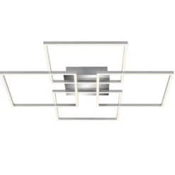 LED-Deckenleuchte Frames 4 Quadrate chrom 72x72cm