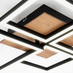 LED-Deckenleuchte Frame, Step dim, 4-flammig Holz
