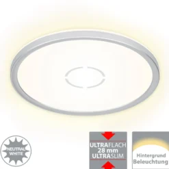 LED-Deckenleuchte Free, Ø 29 cm, silber