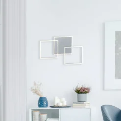LED-Deckenleuchte Iven, stahl, 75x45cm