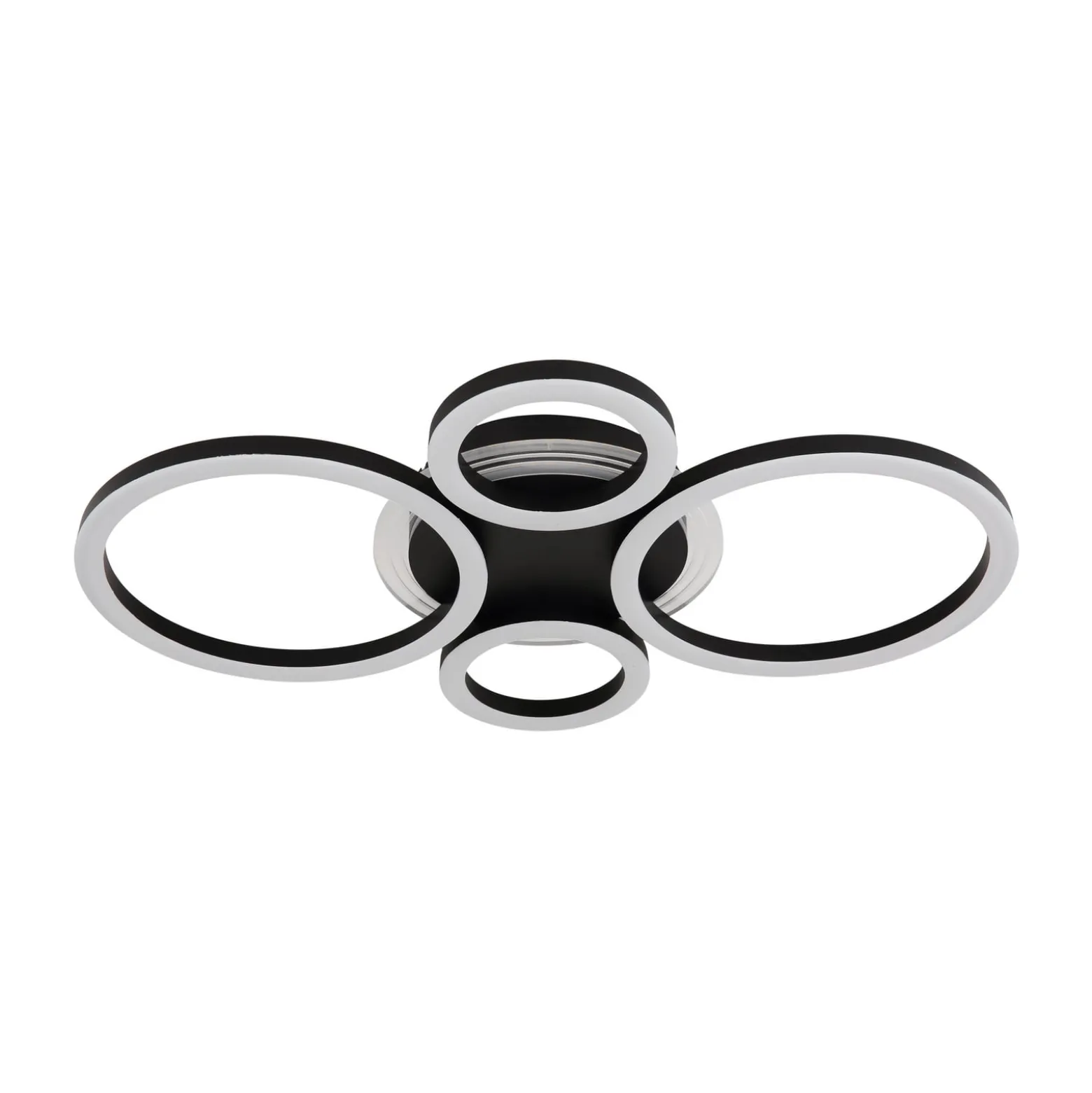 LED-Deckenleuchte Loretta, schwarz, Metall, 53 cm, CCT