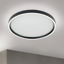 LED-Deckenleuchte MASCA, schwarz, Ø 40 cm, CCT, Metall, dim