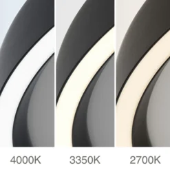 LED-Deckenleuchte MASCA, schwarz, Ø 40 cm, CCT, Metall, dim