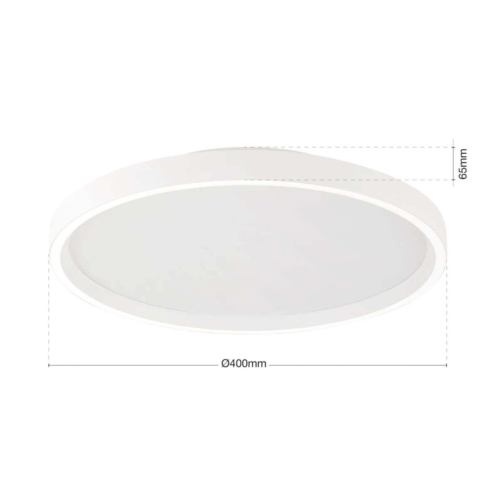 LED-Deckenleuchte MASCA, weiß, Ø 40 cm, CCT, Metall, dimmbar