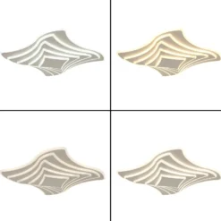 LED-Deckenleuchte Octavio, sandfarben, Metall, CCT, dimmbar
