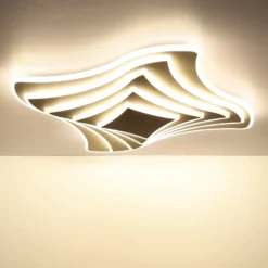 LED-Deckenleuchte Octavio, sandfarben, Metall, CCT, dimmbar