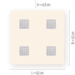 LED-Deckenleuchte PURE Neo, 62 cm, alu, CCT, Fernbedienung