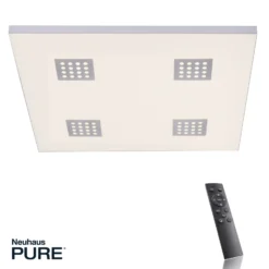 LED-Deckenleuchte PURE Neo, 62 cm, alu, CCT, Fernbedienung
