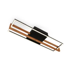 LED-Deckenleuchte 3777015 Rechteck mit Holzelement