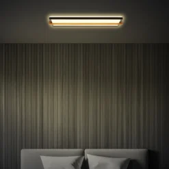 LED-Deckenleuchte Remsa, 20x60,5 cm, Kunststoff, schwarz