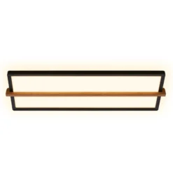 LED-Deckenleuchte Remsa, 20x60,5 cm, Kunststoff, schwarz