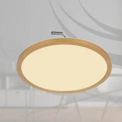 LED-Deckenleuchte Sapana, Ø 29,5 cm, messing