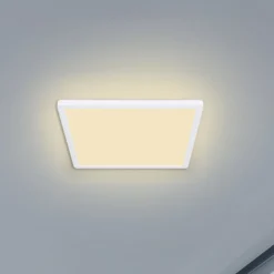 LED-Deckenleuchte Sapana, eckig, dimmbar, weiß