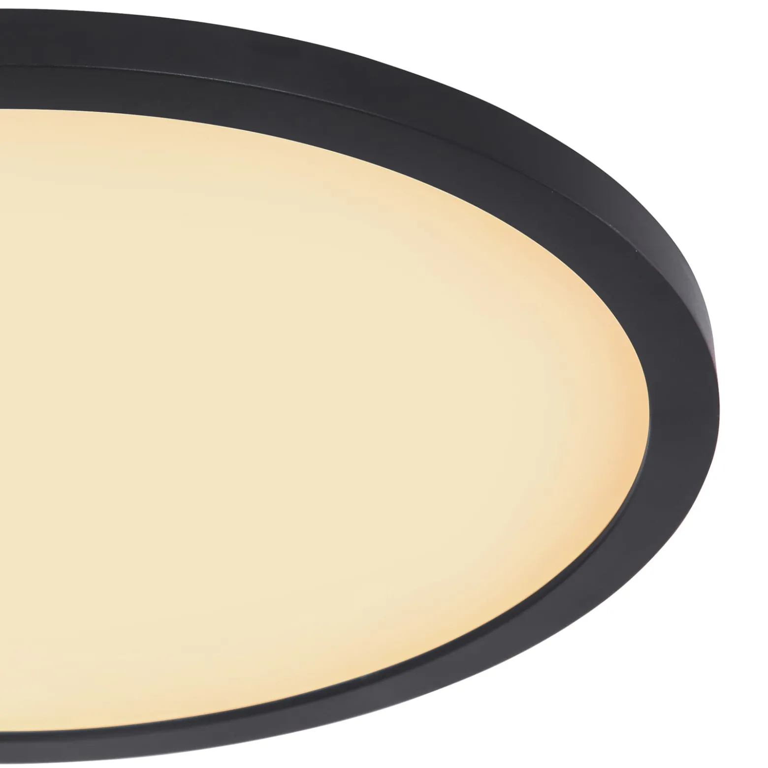 LED-Deckenleuchte Sapana, schwarz, rund, dimmbar