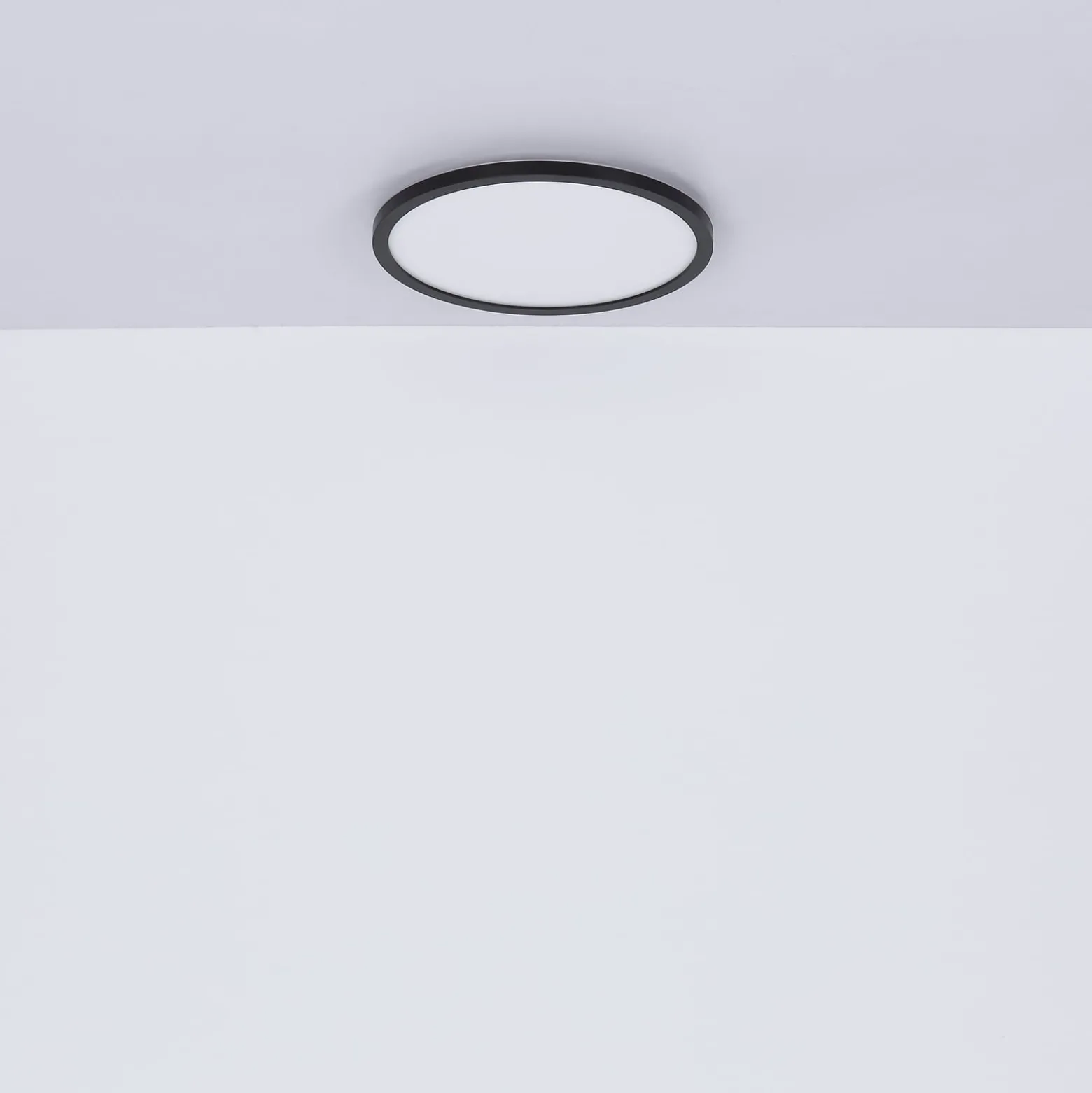 LED-Deckenleuchte Sapana, schwarz, rund, dimmbar