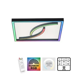LED-Deckenleuchte Serpent, dimmbar, RGBW, Quadrat