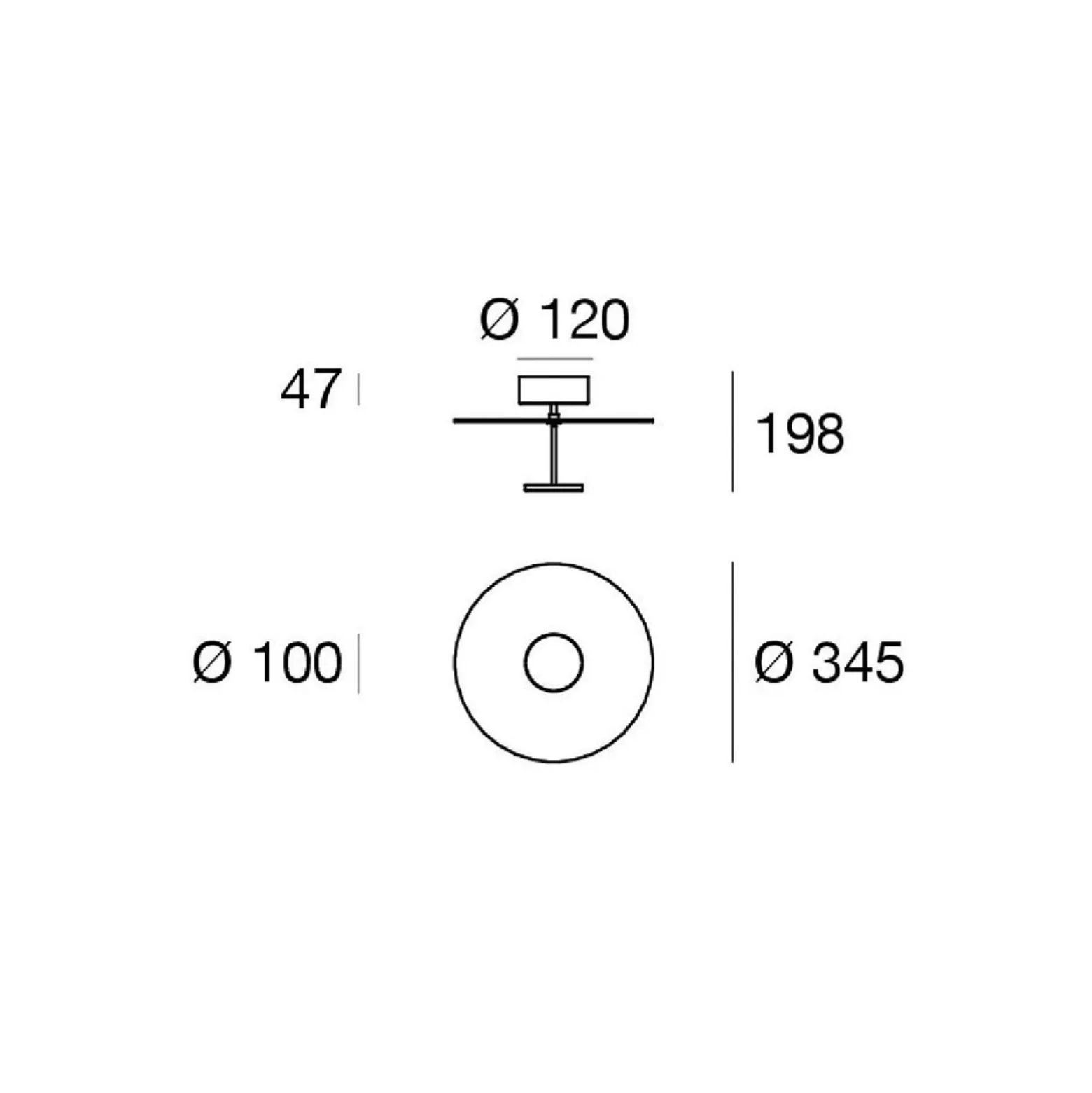 LED-Deckenleuchte Stilo_S, weiß, Ø 35 cm