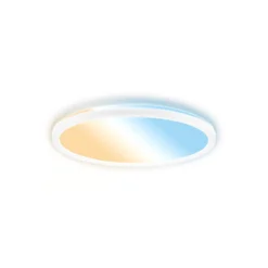 LED-Deckenleuchte Tava A, CCT, Ø 29 cm, weiß, Fernbedienung