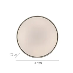 LED-Deckenleuchte TAVOLI, schwarz, Ø 39 cm, Metall, CCT, dim