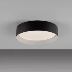LED-Deckenleuchte TAVOLI, schwarz, Ø 29 cm, Metall, CCT, dim
