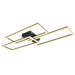 LED-Deckenleuchte Tiny 3fl Rechtecke schwarz CCT