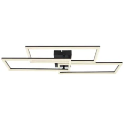 LED-Deckenleuchte Tiny 3fl Rechtecke schwarz CCT