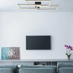 LED-Deckenleuchte Tiny 3fl Rechtecke schwarz CCT