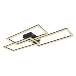 LED-Deckenleuchte Tiny 3fl Rechtecke schwarz CCT