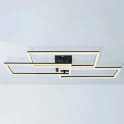 LED-Deckenleuchte Tiny 3fl Rechtecke schwarz CCT