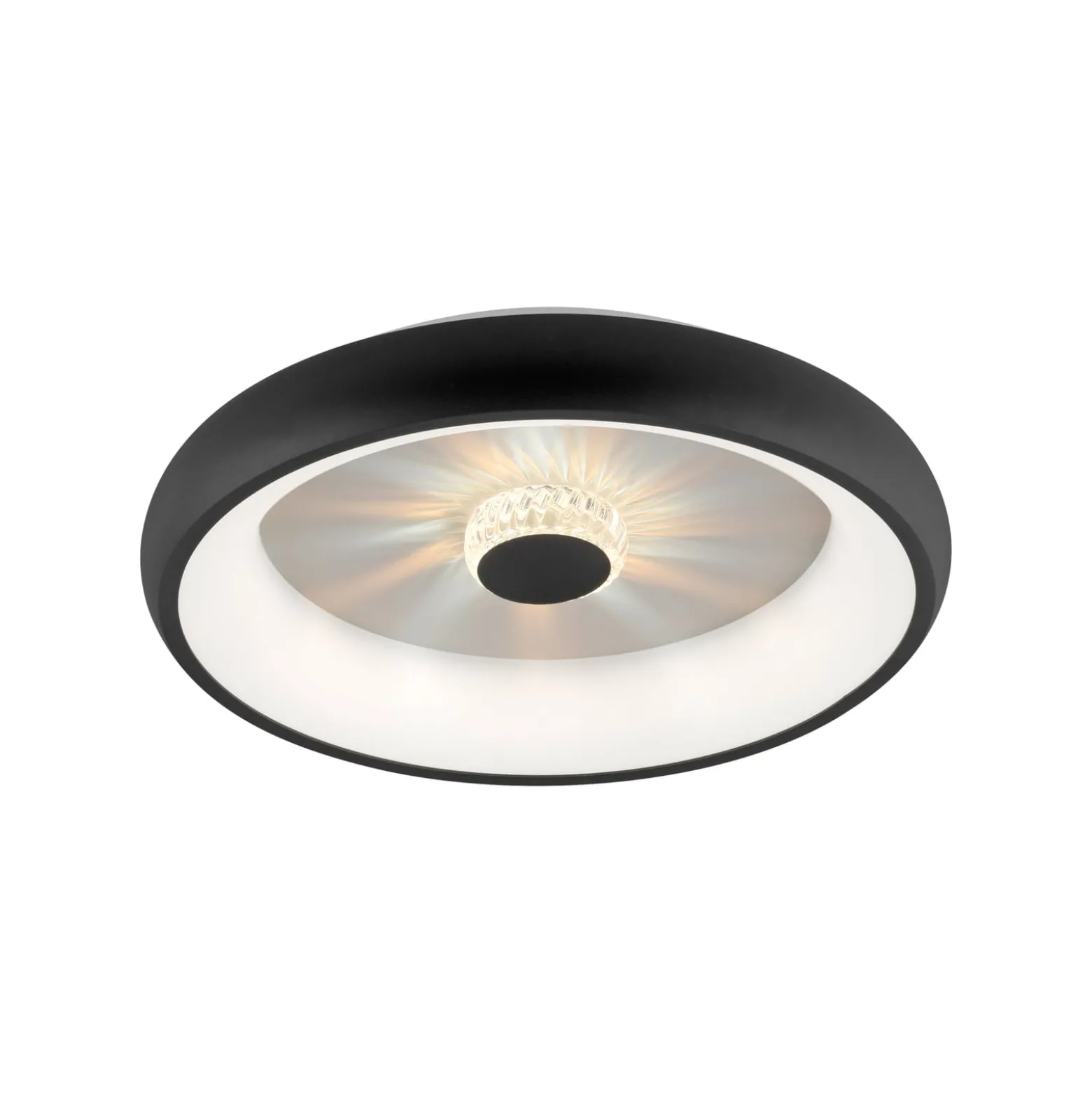 LED-Deckenleuchte Vertigo, CCT, Ø 46,5 cm, schwarz