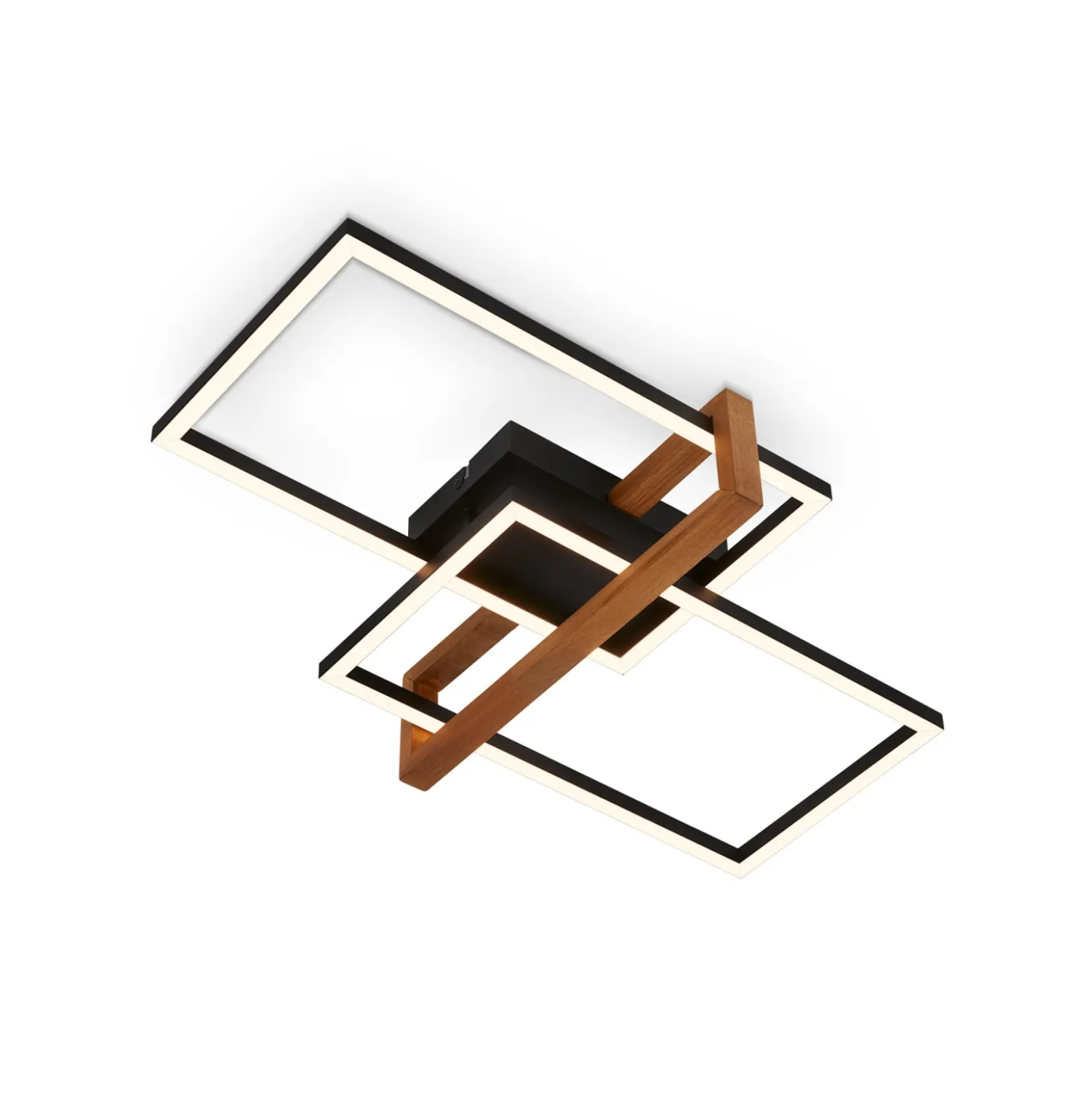 LED-Deckenleuchte 3776015 zweiflammig mit Holz